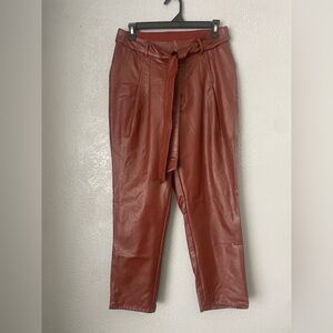 Express vegan  Leather  pleated Pants